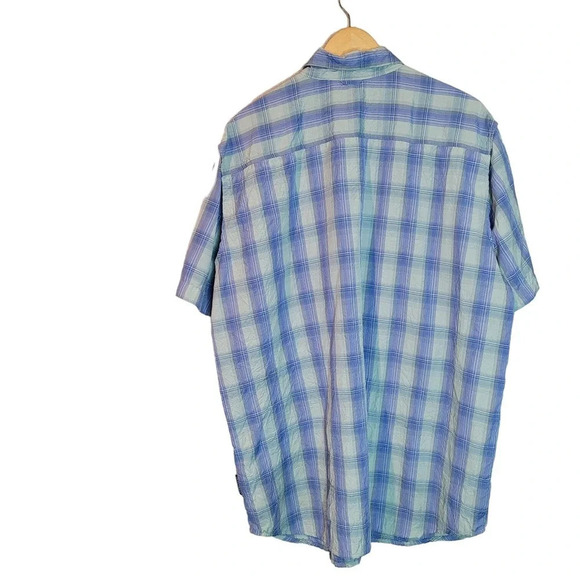ExOfficio Men's Button-Up Shirt Size 2XL Multicolor Plaid Polyester Short Sleeve - Picture 2 of 10